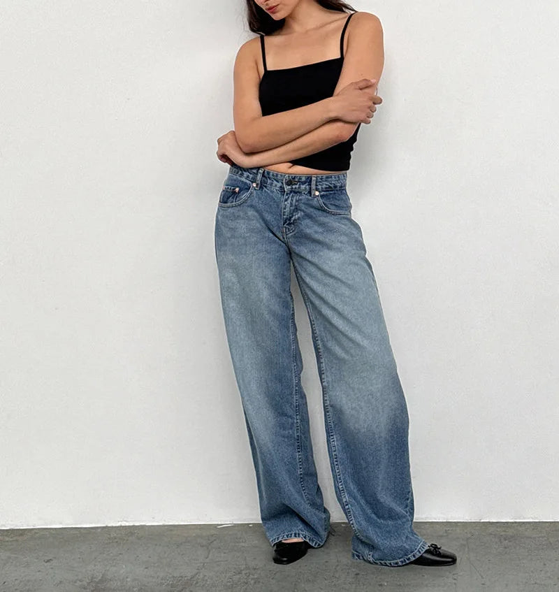 Calça Jeans Feminina Wide Leg