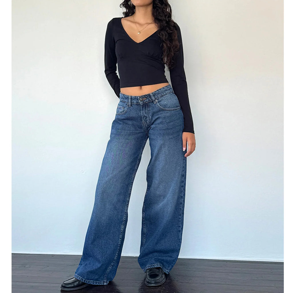 Calça Jeans Feminina Wide Leg