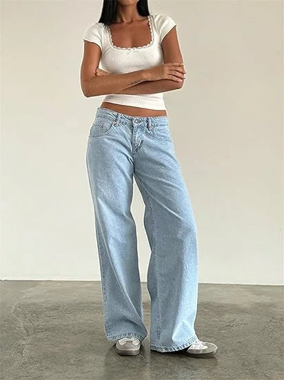 Calça Jeans Feminina Wide Leg