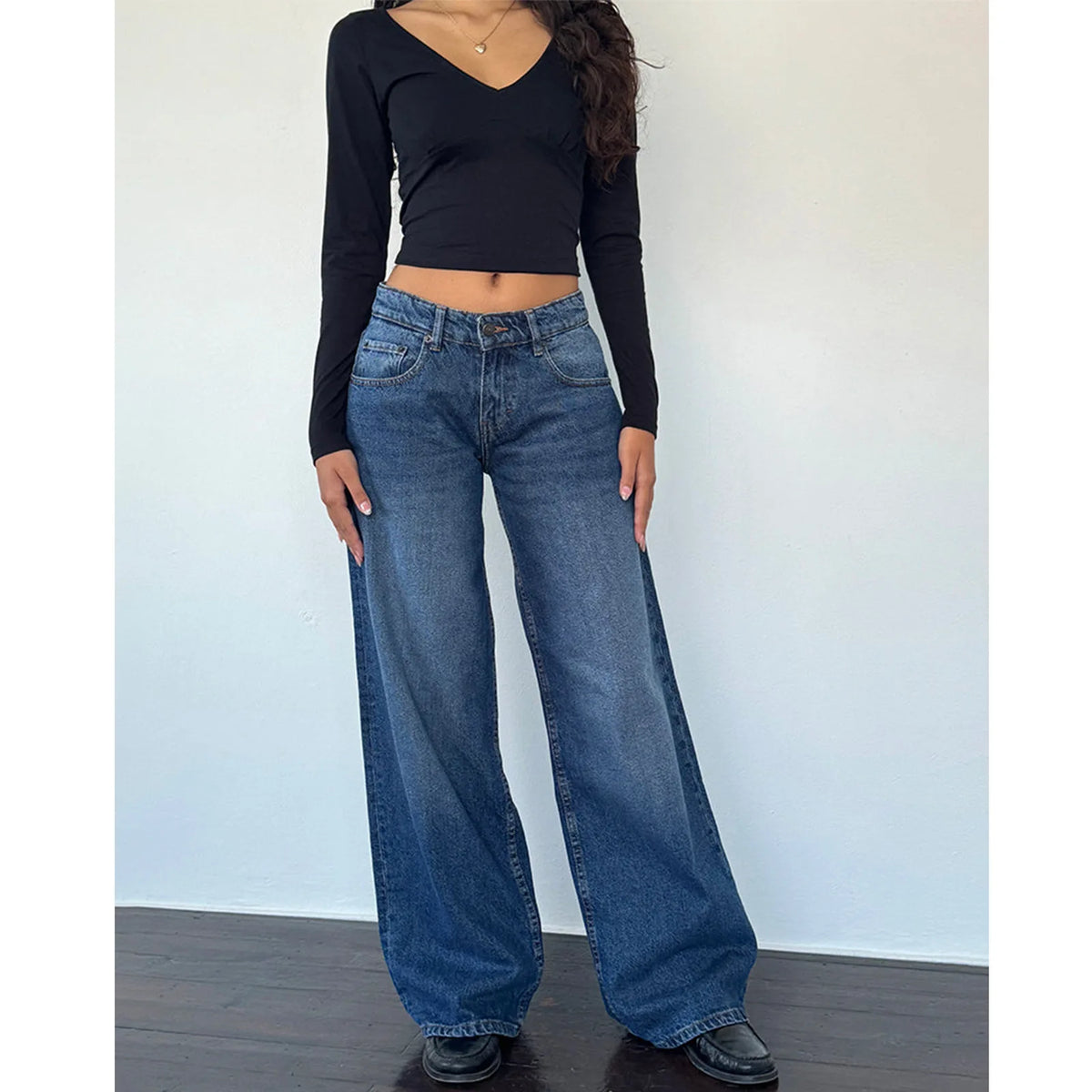 Calça Jeans Feminina Wide Leg