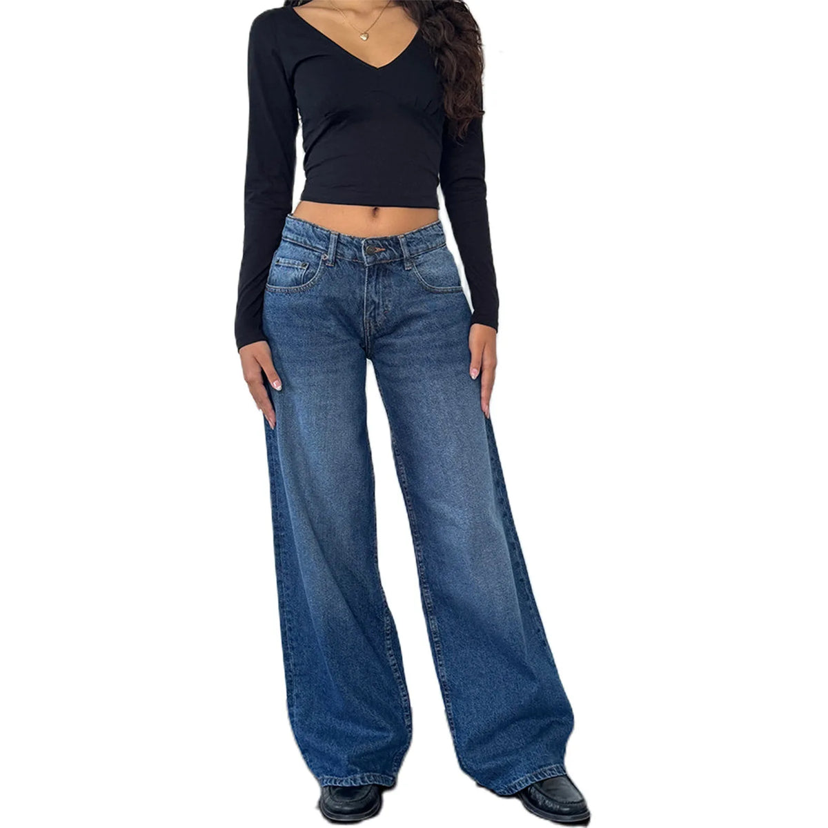 Calça Jeans Feminina Wide Leg