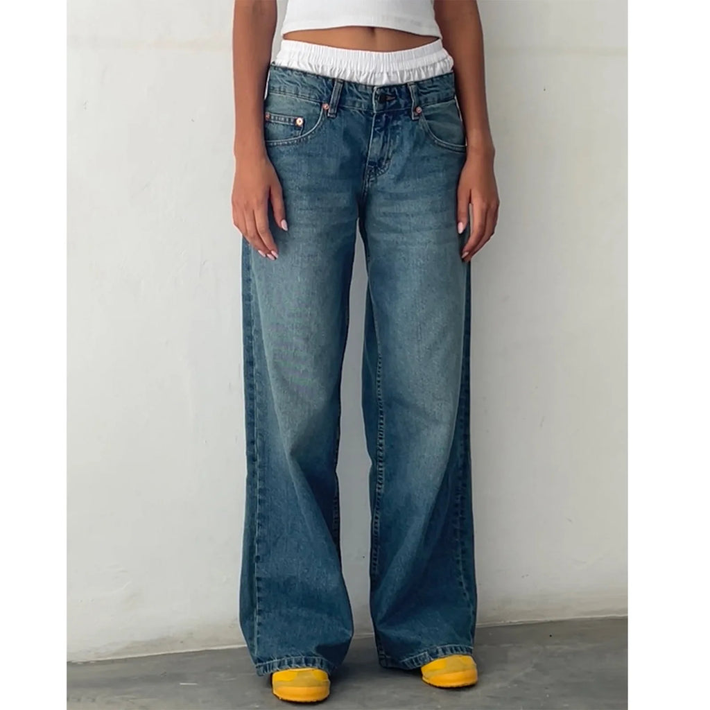 Calça Jeans Feminina Wide Leg