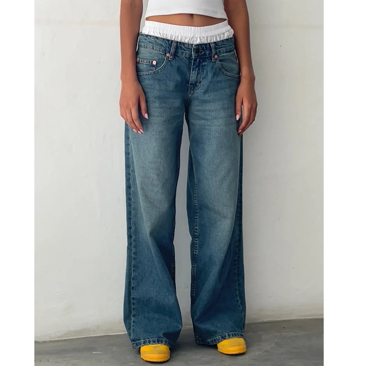 Calça Jeans Feminina Wide Leg