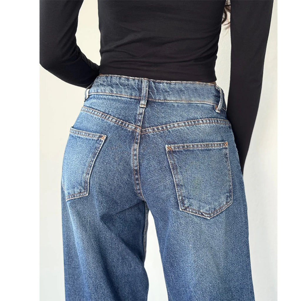 Calça Jeans Feminina Wide Leg