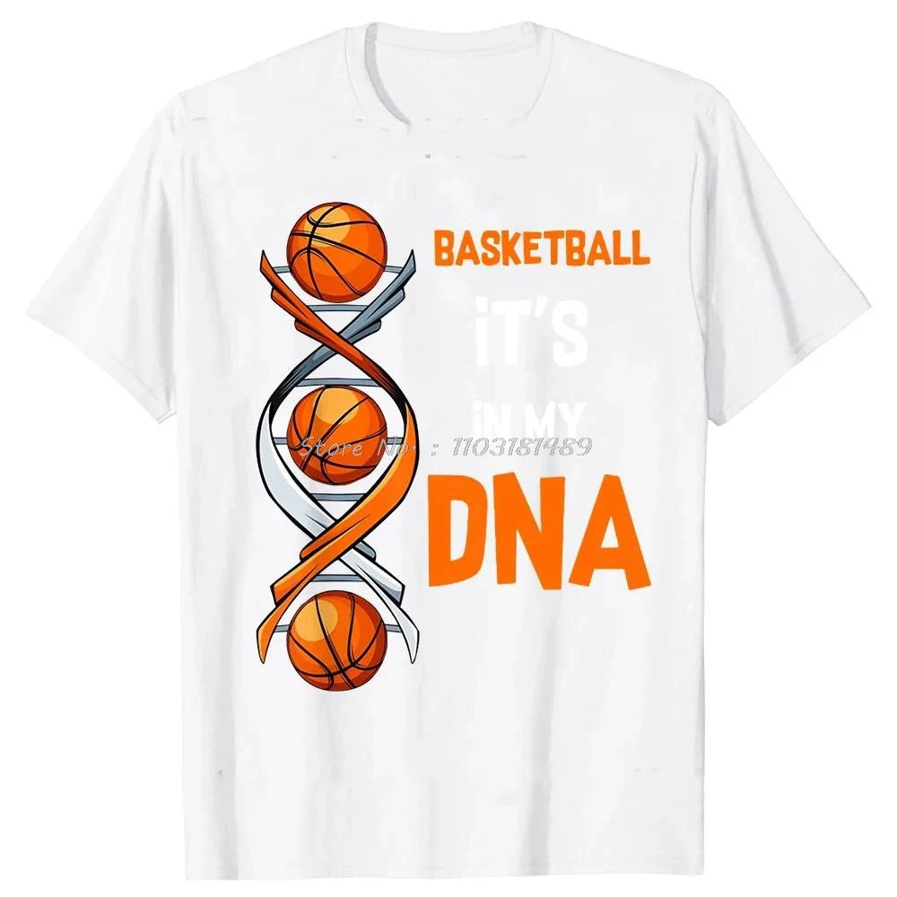 Men Clothing Basketball Heartbeat TShirt Men Birthday Gifts Short Sleeves Funny Tees Fashion Graphic Tshirts Sport Lover