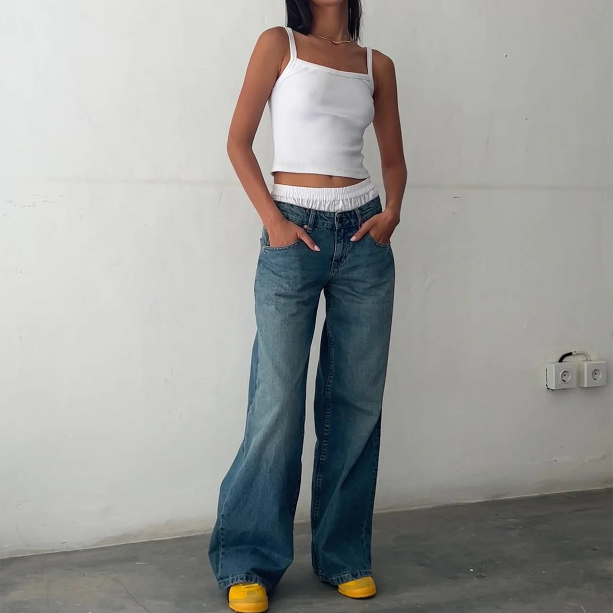 Calça Jeans Feminina Wide Leg