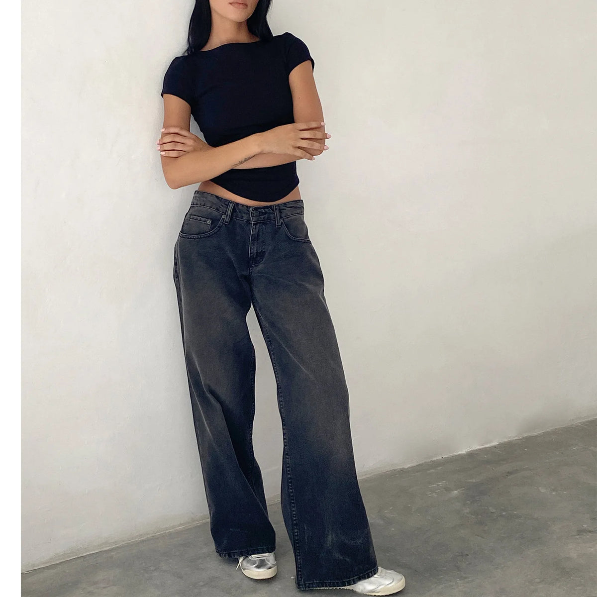 Calça Jeans Feminina Wide Leg