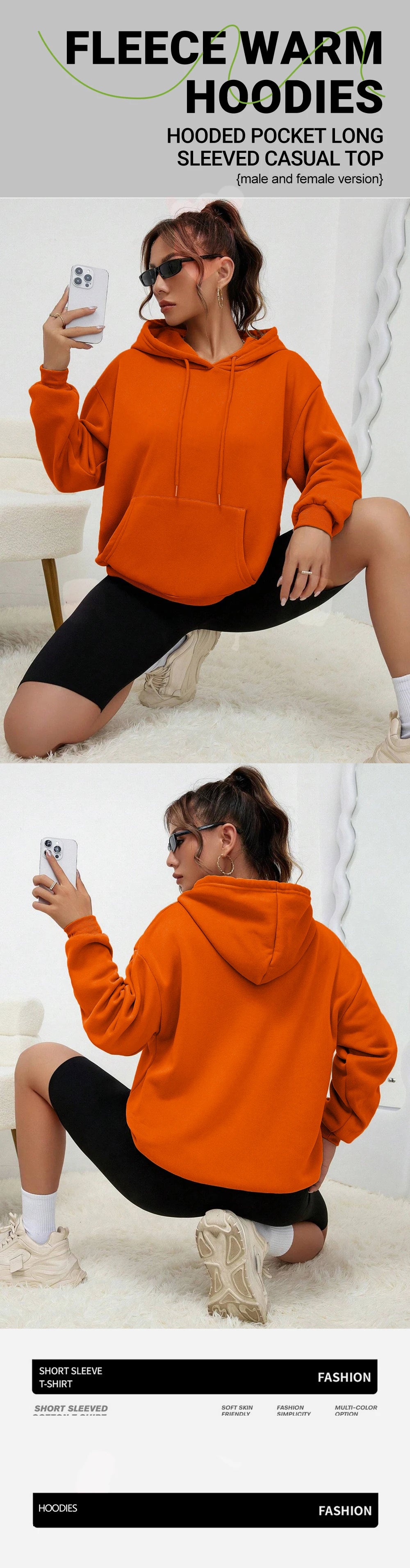 Y2k Spider Prints Hoodies Women Winter Harajuku Casual Loose Sweatshirt Fleece Warm Pocket Streetwear Hip Hop Womans Clothes