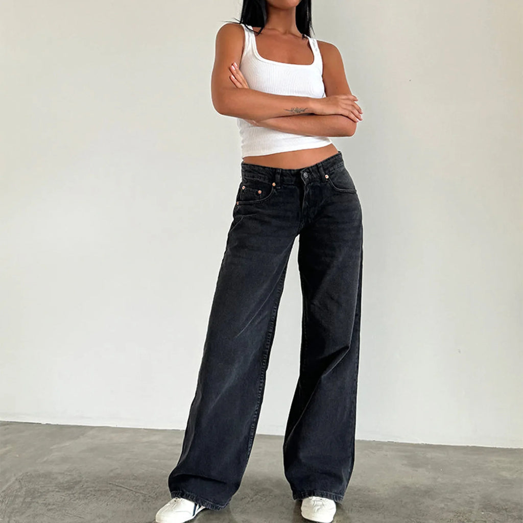 Calça Jeans Feminina Wide Leg