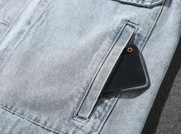 Jaqueta Jeans Masculina Casual