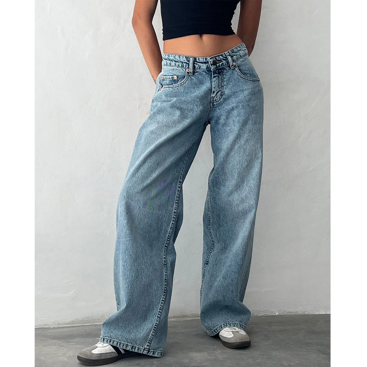 Calça Jeans Feminina Wide Leg