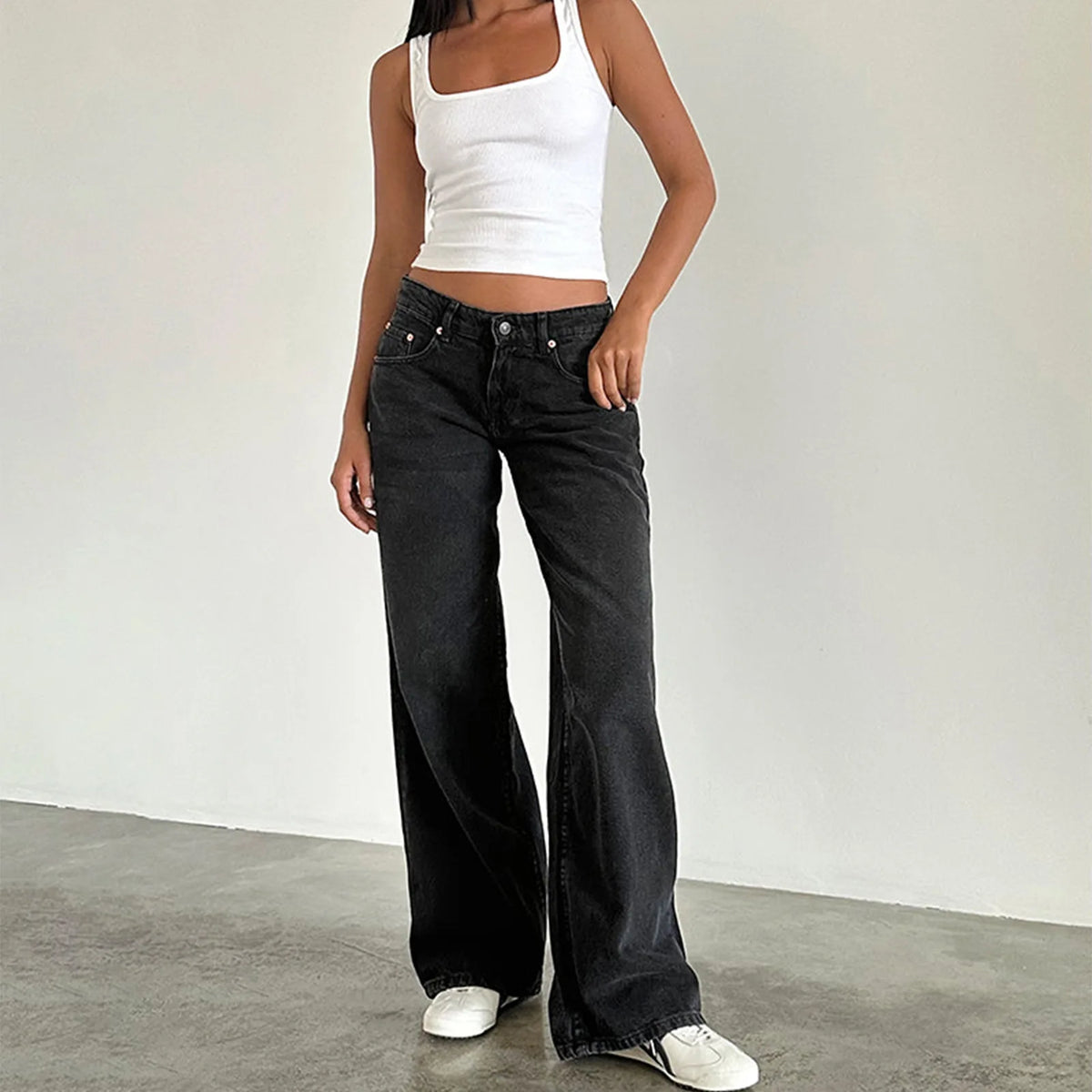 Calça Jeans Feminina Wide Leg