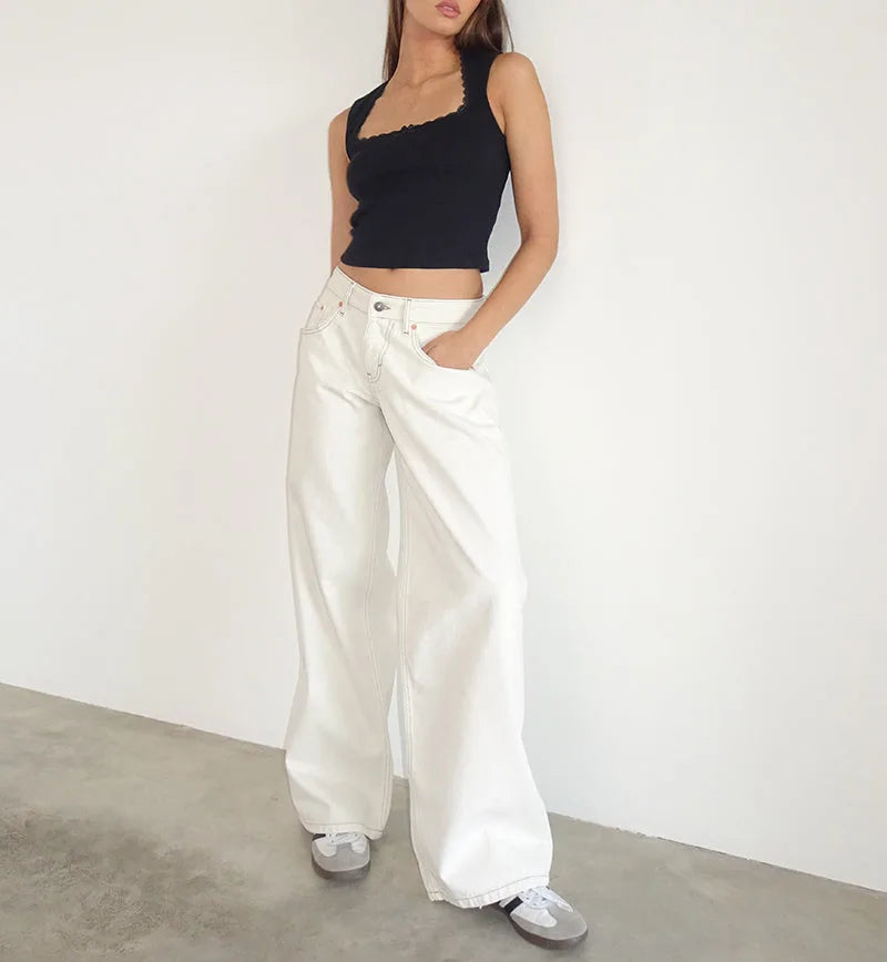 Calça Jeans Feminina Wide Leg