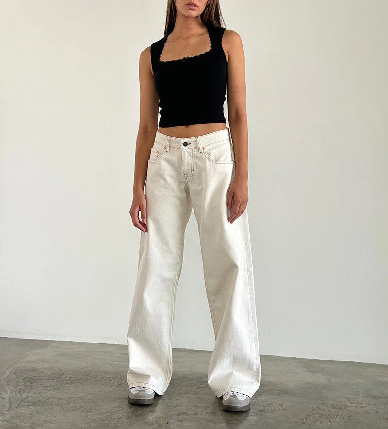 Calça Jeans Feminina Wide Leg