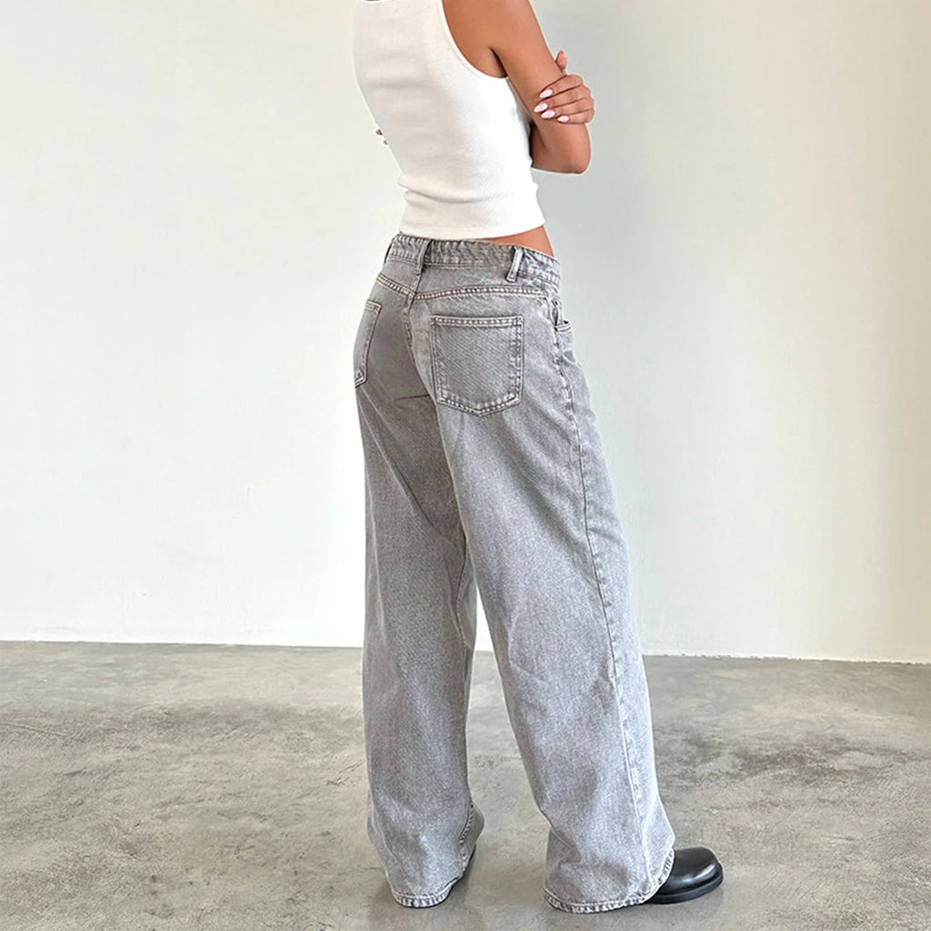 Calça Jeans Feminina Wide Leg