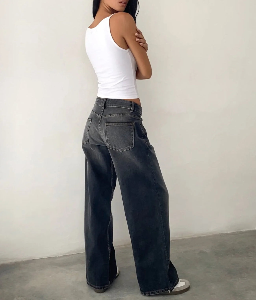 Calça Jeans Feminina Wide Leg