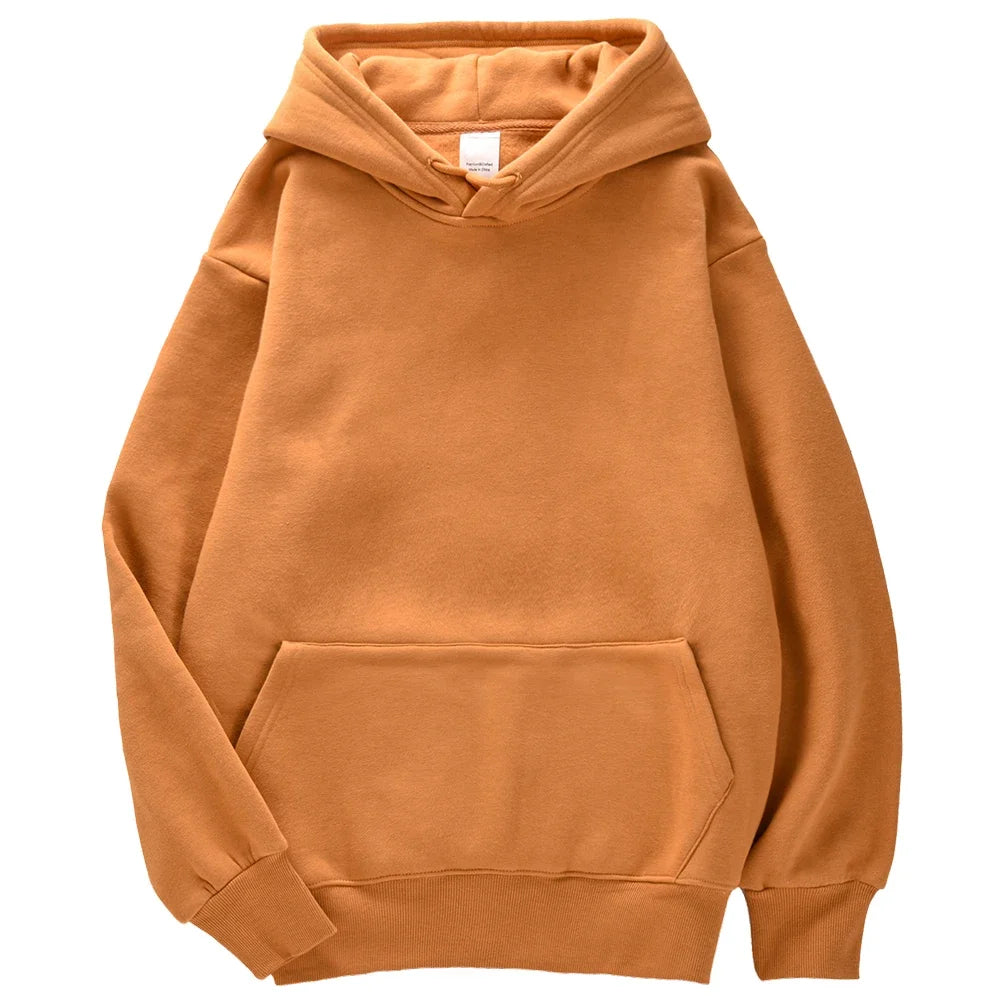 Women Hoodies Basic Essential Blank Solid Color Pullovers Female Tops High quality All-Match Street Clothes Womens Sweatshirts
