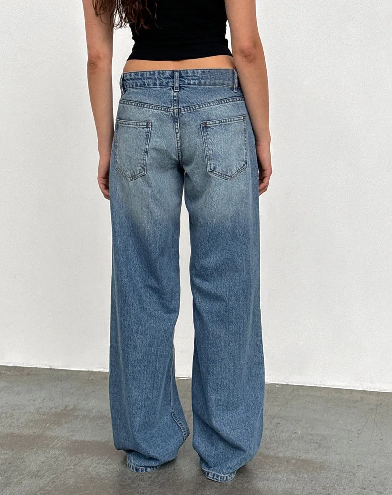 Calça Jeans Feminina Wide Leg