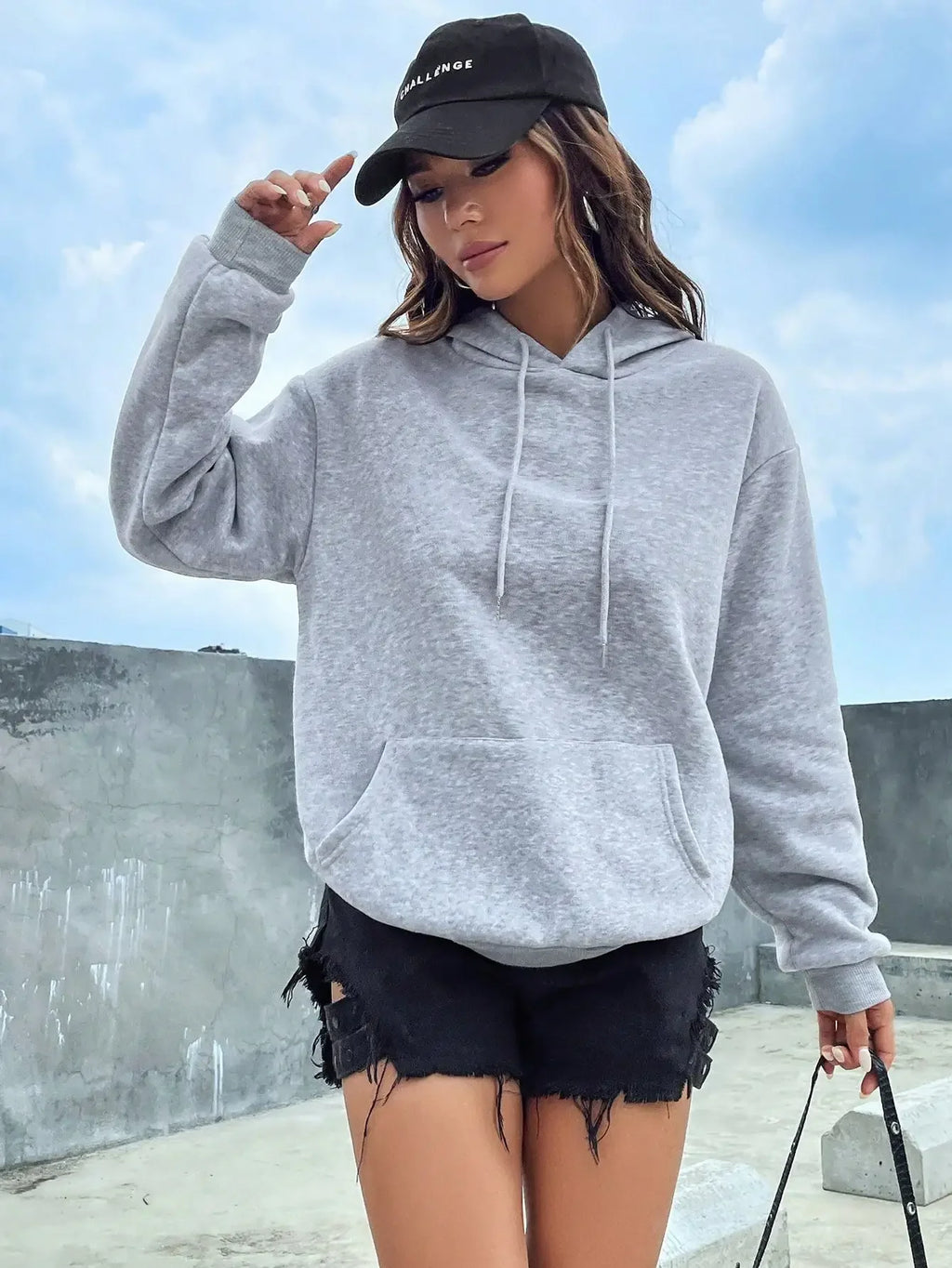 Women Hoodies Basic Essential Blank Solid Color Pullovers Female Tops High quality All-Match Street Clothes Womens Sweatshirts